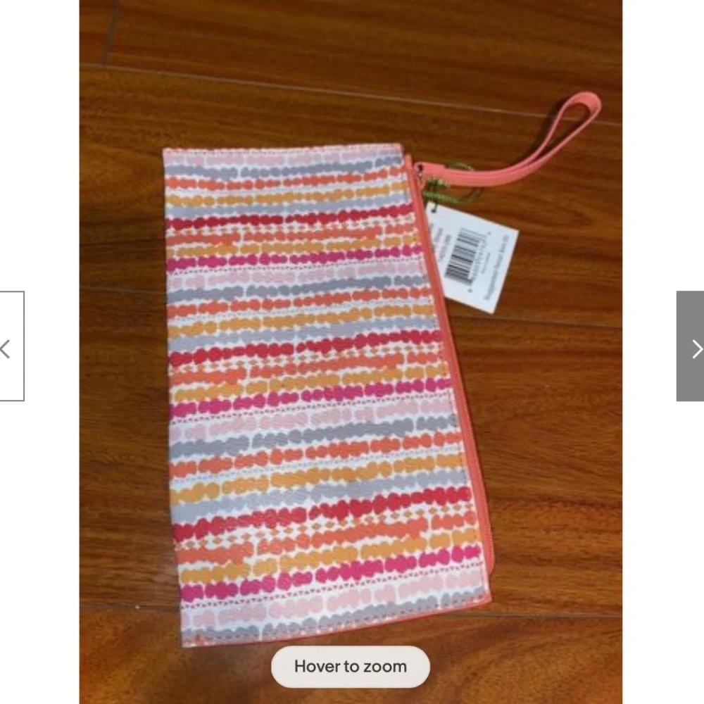 Vera Bradley NWT - Slim zip Wristlet - Confetti Stripe - Picture 2 of 4